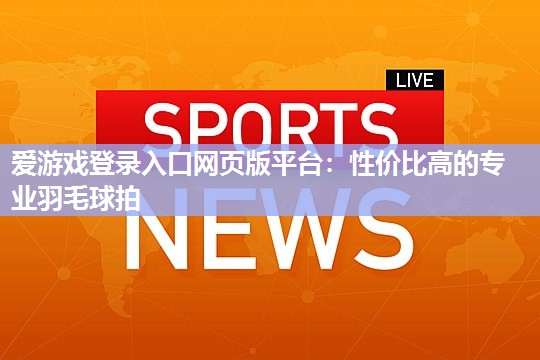 爱游戏登录入口网页版平台：性价比高的专业羽毛球拍