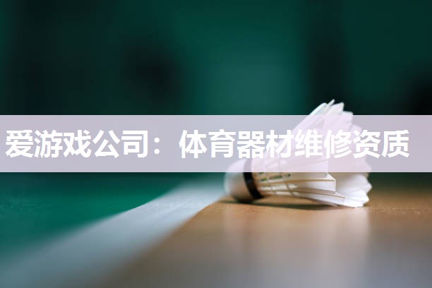 爱游戏公司：体育器材维修资质